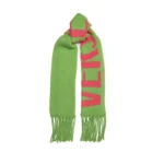 Versace Knit Scarf Intarsia Logo