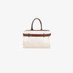 La Medusa Large Tote In Fabric-Calf Leather