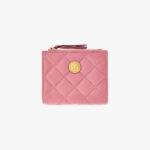 Wallet In Quilted Lamb Leather - Strawberry Jam-Versace Gold