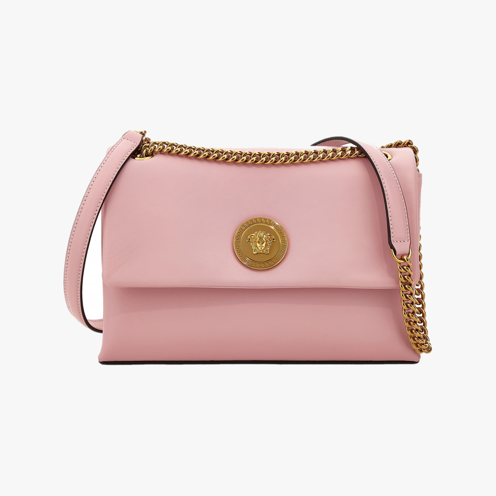 Top Handle In Calf Leather - English Rose-Versace Gold Top Handle In Calf Leather - English Rose-Versace Gold