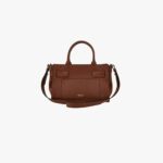 La Medusa Small Tote In Grainy Calf Leather-Suede - White