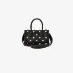 Medusa 95 Mini Tote In Lamb Leather-Studs - Black