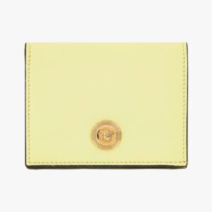 Wallet In Lamb Leather - Pale Yellow-Gold Versace
