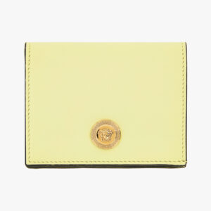 Wallet In Lamb Leather - Pale Yellow-Gold Versace