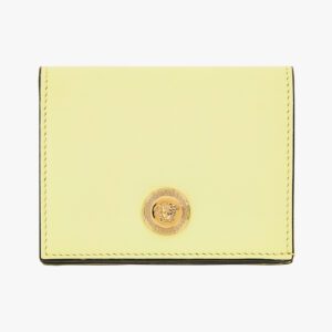 Wallet In Lamb Leather - Pale Yellow-Gold Versace