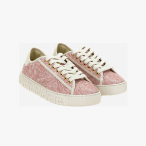 Sneaker In Fabric- Responsible Fabric - Pale Pink-Off White-Light Gold