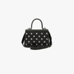 Medusa 95 Small Top Handle In Lamb Leather-Studs - White