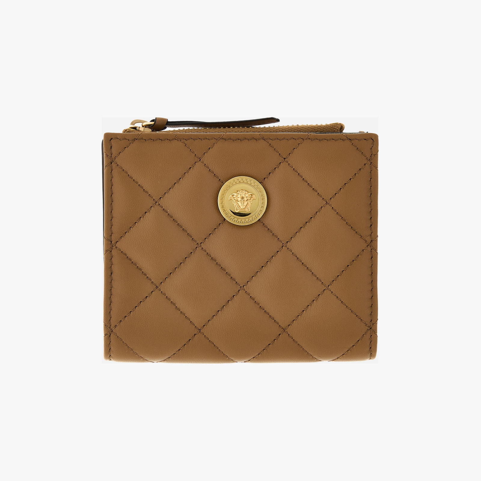 Wallet In Quilted Lamb Leather - Toffe-Versace Gold Wallet In Quilted Lamb Leather - Toffe-Versace Gold