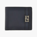Wallet In Calf Leather - Midnight Blue-Ruthenium