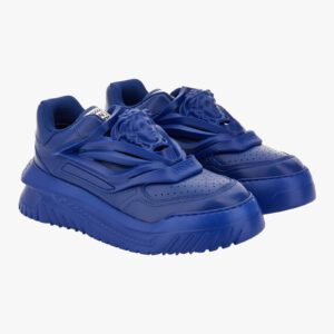 Sneaker In Calf Leather - Navy