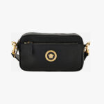 Bag In Grainy Calf Leather - Black-Versace Gold