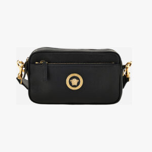 Bag In Grainy Calf Leather - Black-Versace Gold