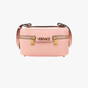 Versace Tag Shoulder In Lamb Leather