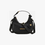 Bag In Lamb Leather - Black-Versace Gold