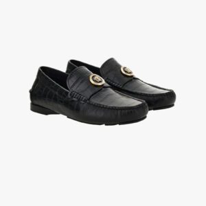 Icon M Shoes In Embossed Croc Calf Leather