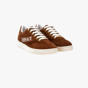 Tennis Low Top In Suede-Versace Embrodery