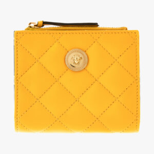 Wallet In Quilted Lamb Leather - Marigold-Versace Gold