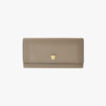 Wallet In Grainy Calf Leather - Taupe-Versace Gold