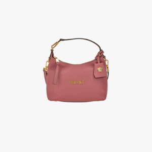 Versace Tag Hobo In Lamb Leather