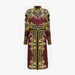 Dress In Twill Poly Barocco Sping Print - Black