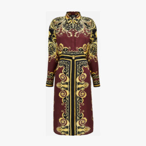 Dress In Twill Poly Barocco Sping Print - Black