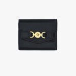 Medusa 95 Small Wallet In Calf Leather - Black
