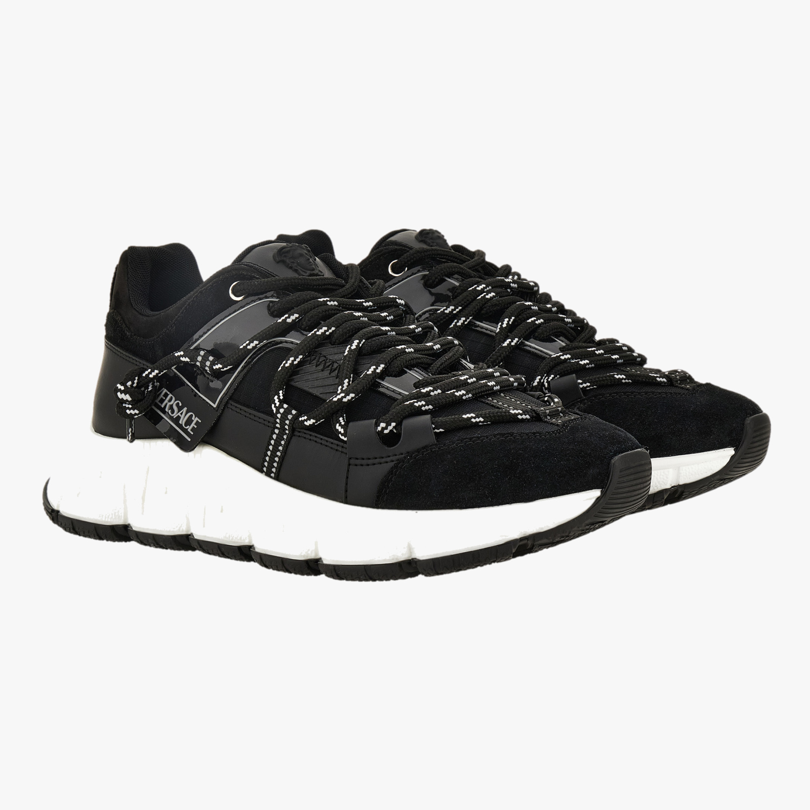 Sneaker In Suede-Calf Leather-Fabric - Black-Palladium Sneaker In Suede-Calf Leather-Fabric - Black-Palladium