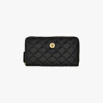 Wallet In Quilted Lamb Leather - Black-Versace Gold