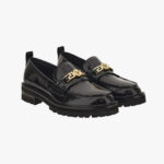 Loafer In Calf Leather - Black-Versace Gold