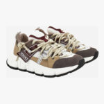 Sneaker In Suede+Calf Leatjer+Fabric - White