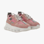 Sneaker In Split Leather-Fabric-Calf Leather