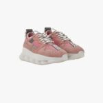 Chain Reaction Sneaker In Split Leather-Fabric-Calf Leather
