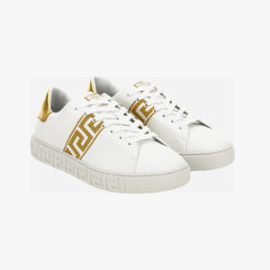 Sneaker In Responsible Fabric-Embroidery - White-Gold