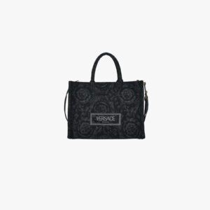 Athena Large Tote In Embroidery Jacquard Barocco-Calf Leather