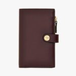Icon Compact Wallet In Calf Leather - Pink