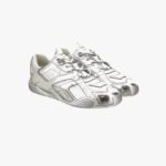 Galaxia Sneaker In Laminated Lamb Leather - Grey