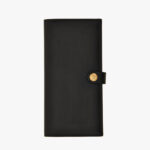 Wallet In Calf Leather - Black-Versace Gold