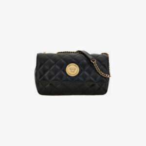 Bag In Quilted Lamb Leather - Black-Versace Gold