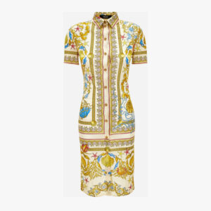 Dress In Underwater Barocco Foulard On Responsible Viscose Liquid Jersey - Multicolor