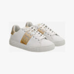Sneaker In Free Bio Fabric-Satin-Degrade Strass - White