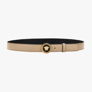 Belt 3 Cm In Calf Leather - Mouton-Versace Gold