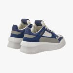 Oversize Court Sneaker In Calf Leather-Fabric