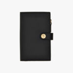Wallet In Calf Leather - Black-Versace Gold