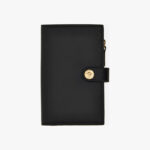 Wallet In Calf Leather - Black-Versace Gold