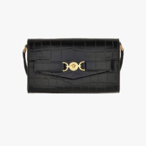 Medusa 95 Mini Bag In Embossed Croc Calf Leather - Pink