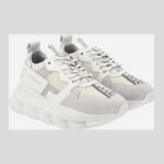 Sneaker In Suede-Laether-Fabric - White