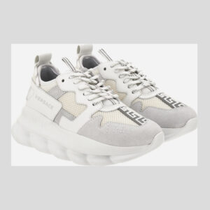 Sneaker In Suede-Laether-Fabric - White