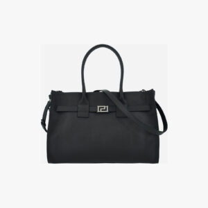 Tote In Calf Leather - Black-Palladium