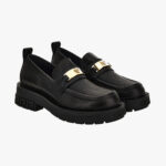 Loafer In Calf Leather - Black-Versace Gold