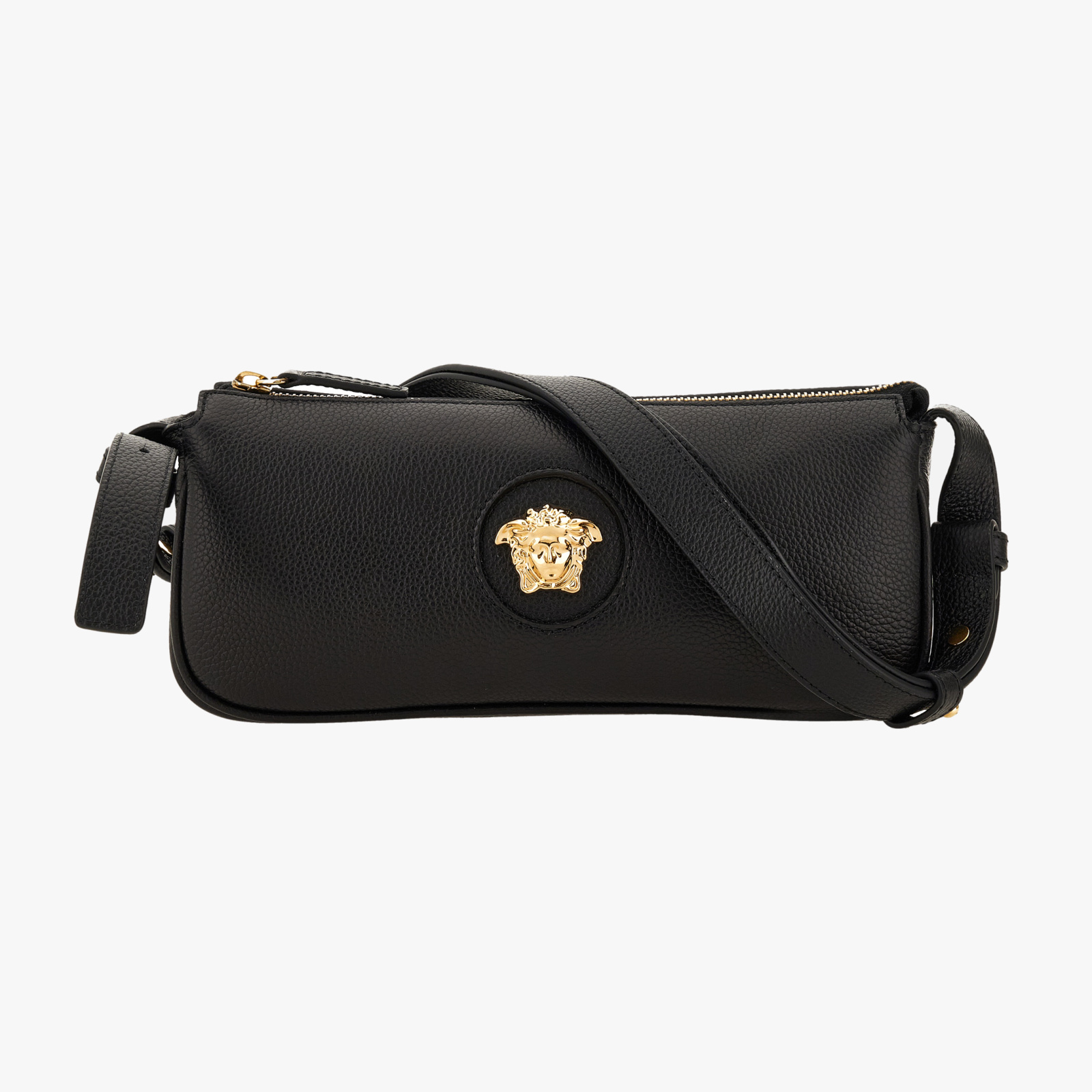 Bag In Grainy Calf Leather - Black-Versace Gold Bag In Grainy Calf Leather - Black-Versace Gold